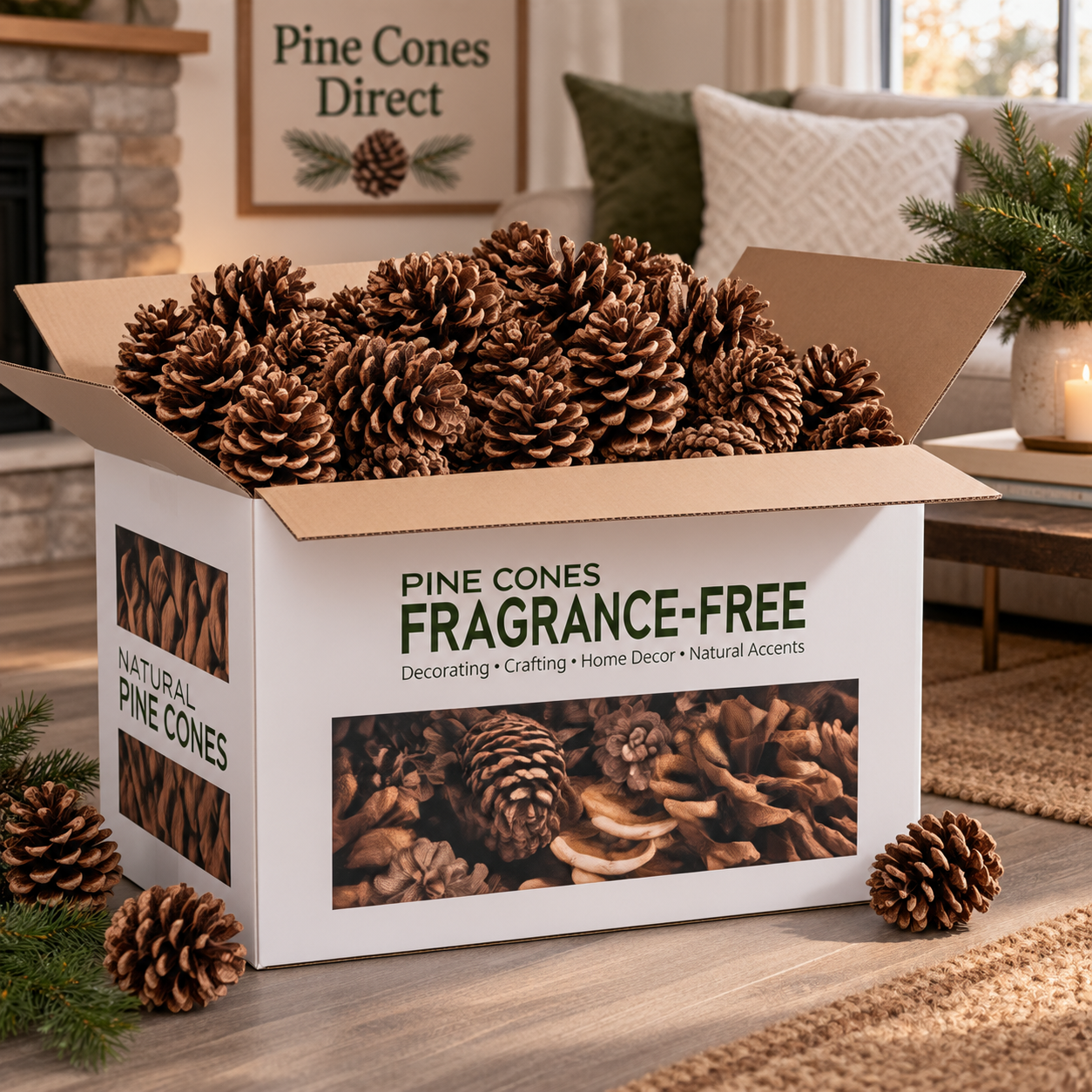 Bulk pinecones fragrance-free 140 cones