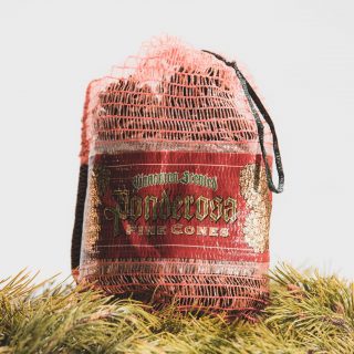 long-lasting cinnamon scented pine cones in bag